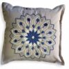 Almohadon Alma Bohemia Boradado a Mano - Mandala Azul