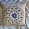 Almohadon Alma Bohemia Boradado a Mano - Mandala Azul