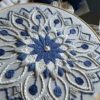 Almohadon Alma Bohemia Boradado a Mano - Mandala Azul